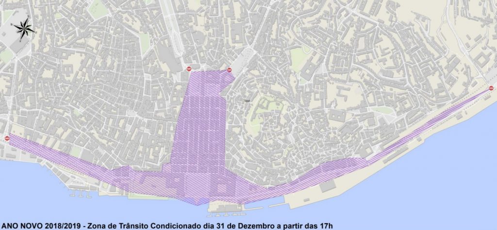 mapa transito lisboa Cultura na Rua   Passagem de Ano, trânsito condicionado